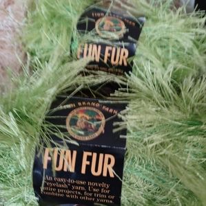 2 Fun fur fuzzy skeins